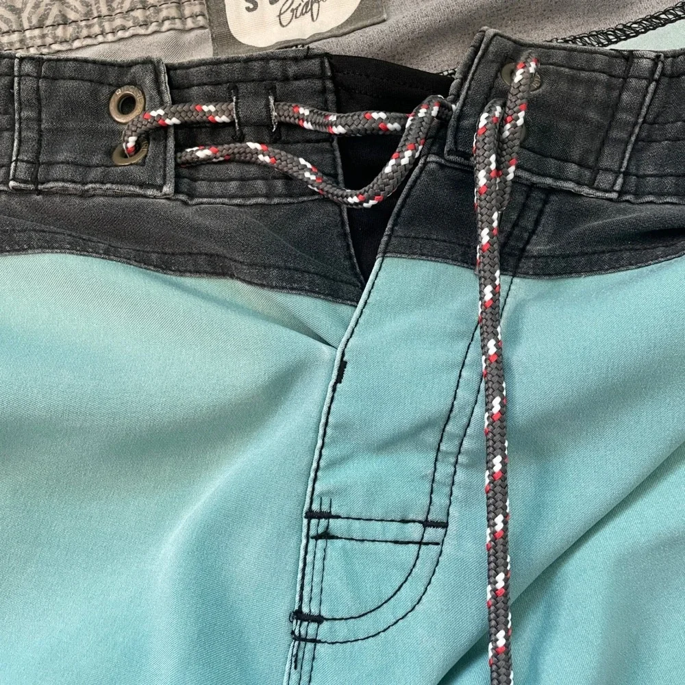 Rip Curl Surf Craft Men's Board Shorts/Swim Size 34 Blue/Gray‎ w/Back Pocket